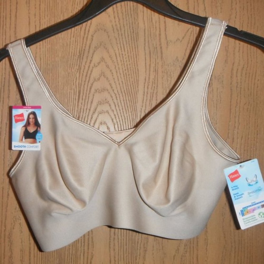 Hanes 3X(48/50) smoothtec comfortflex bra, style g796, nude